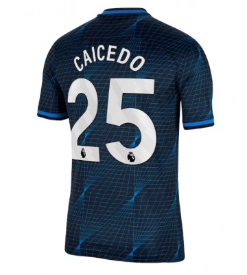 Maillot de foot Chelsea Moises Caicedo #25 Extérieur 2023-24 Manches Courte